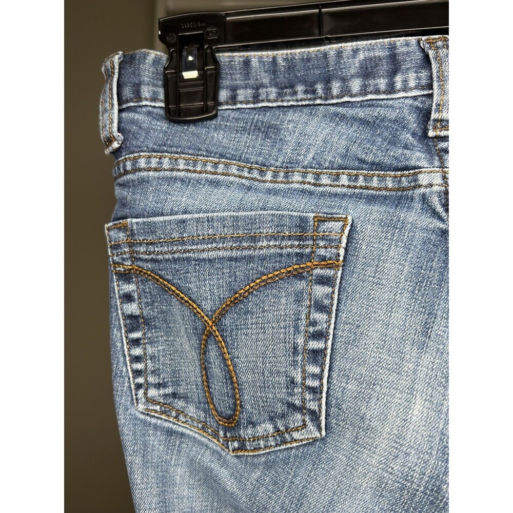Calvin Klein Jeans Womens 4 Blue Mid-Wash Denim Mid-Rise Straight Stretch - Picture 6 of 12